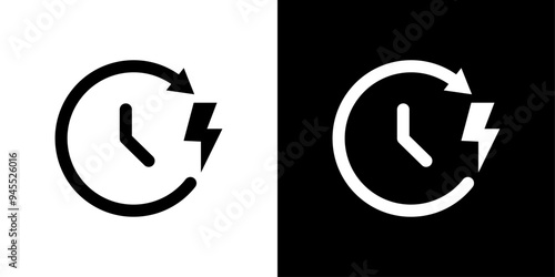 Quick time icon logo set vector