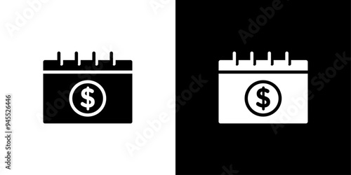 salary payday icon logo set vector