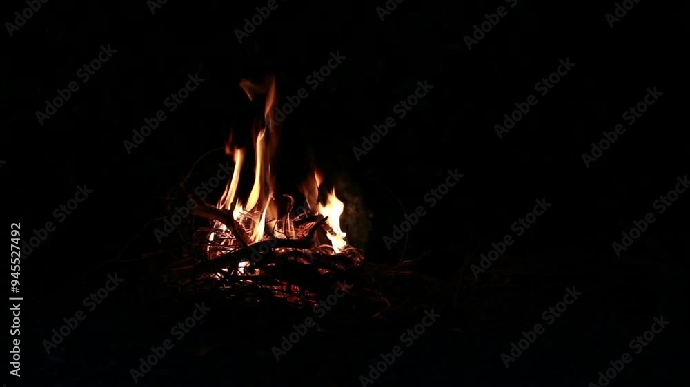campfire in dark at night on black background
campfire in dark at night on black background
