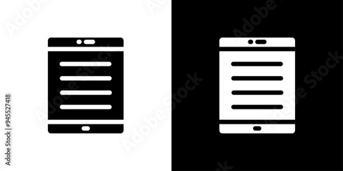 Tablet icon logo set vector
