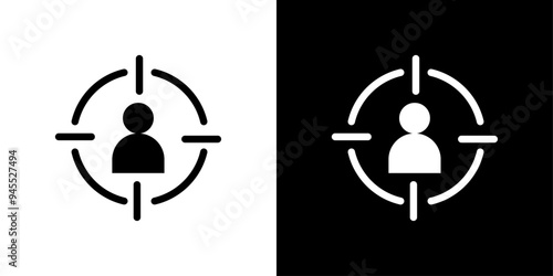 Target icon logo set vector