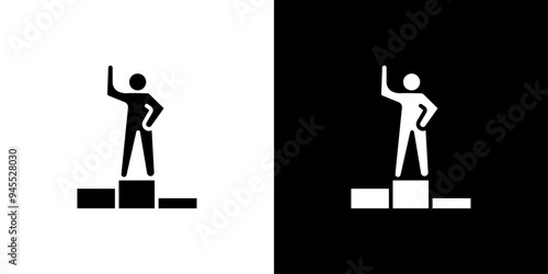 Victory icon logo set vector