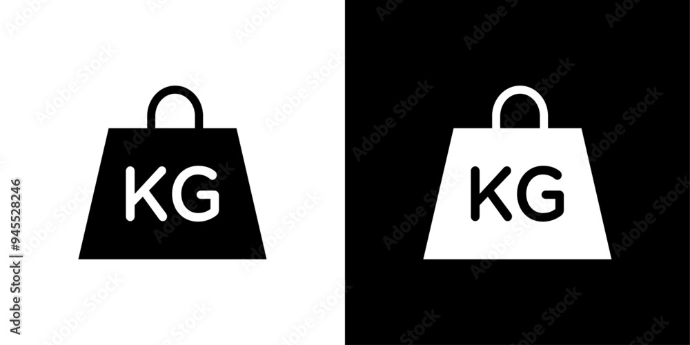 Weight kilogram icon logo set vector Weight kilogram icon logo set vector