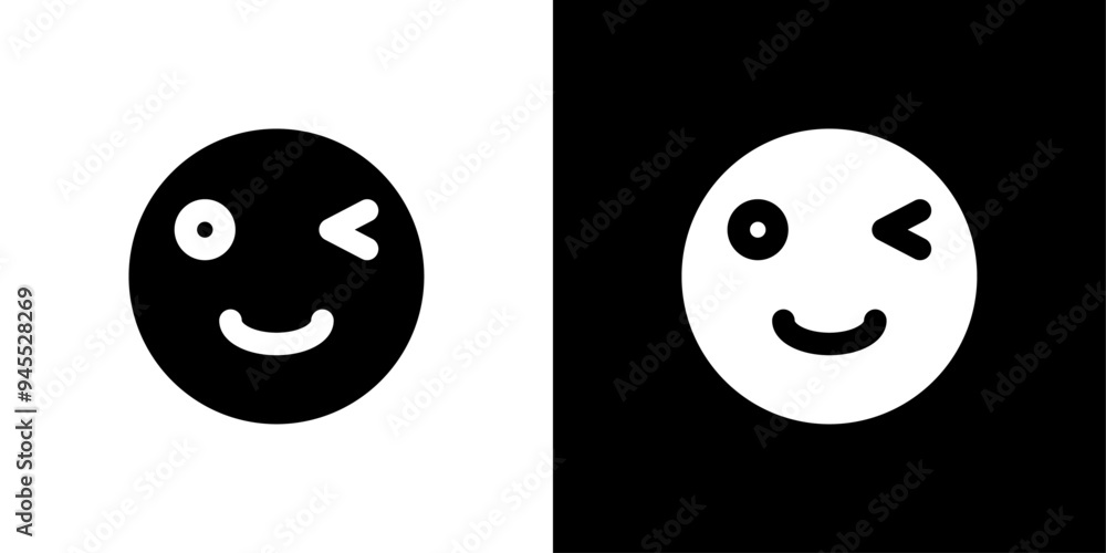 Winking eye icon logo set vector Winking eye icon logo set vector