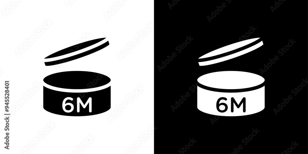 6 months PAO icon logo set vector 6 months PAO icon logo set vector