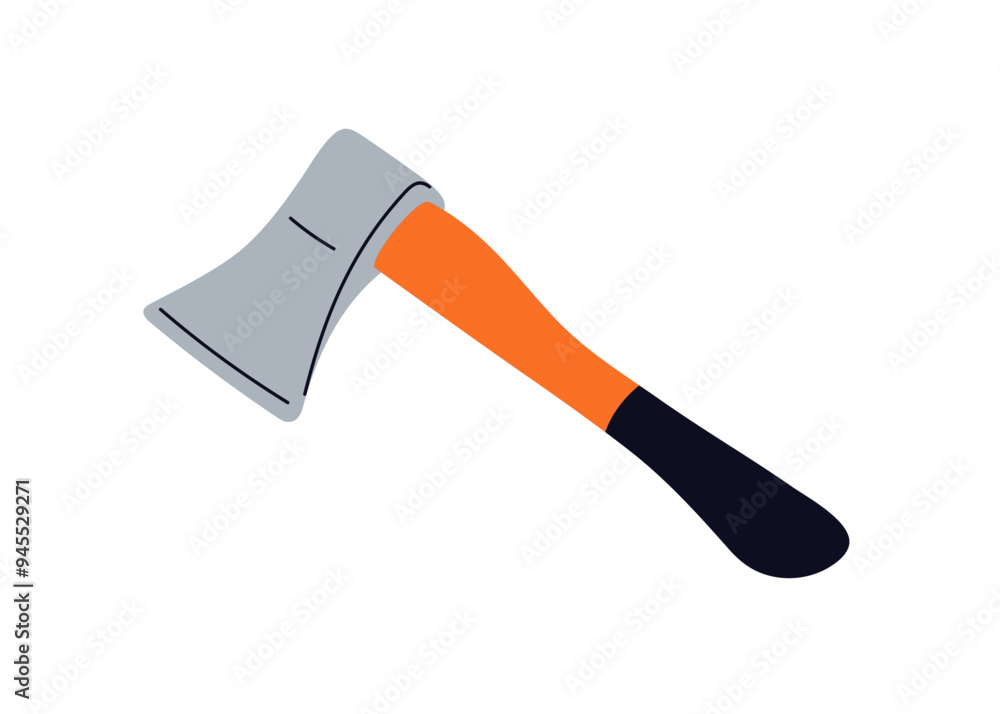Axe, hatchet, work tool icon. Ax, sharp metal blade and handle. Camping equipment, lumberjack gear. Flat graphic vector illustration isolated on white background Axe, hatchet, work tool icon. Ax, sharp metal blade and handle. Camping equipment, lumberjack gear. Flat graphic vector illustration isolated on white background