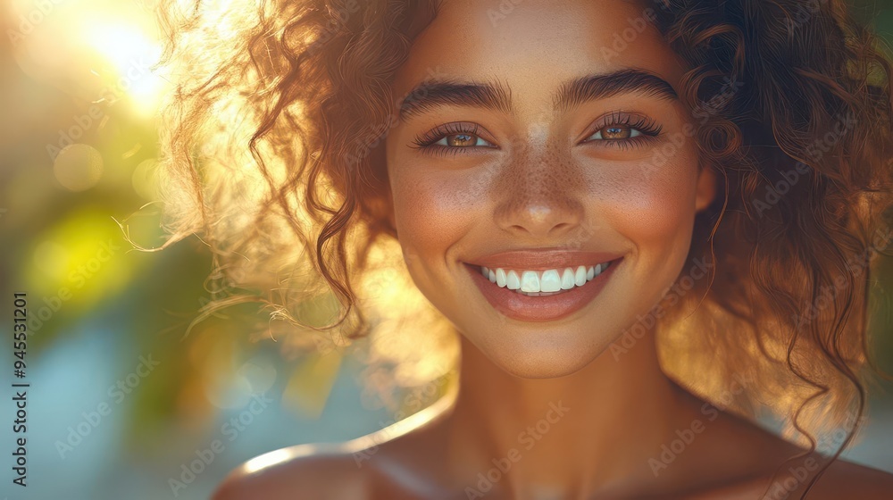 radiant latina model with infectious laughter perfect teeth gleaming sunkissed skin glows in warm flattering light against a softfocus background embodying vibrant natural beauty radiant latina model with infectious laughter perfect teeth gleaming sunkissed skin glows in warm flattering light against a softfocus background embodying vibrant natural beauty