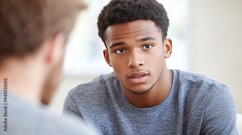 A Young Mans Serious Conversation Seeking Guidance and Support in Challenging Times. A Young Mans Serious Conversation Seeking Guidance and Support in Challenging Times.