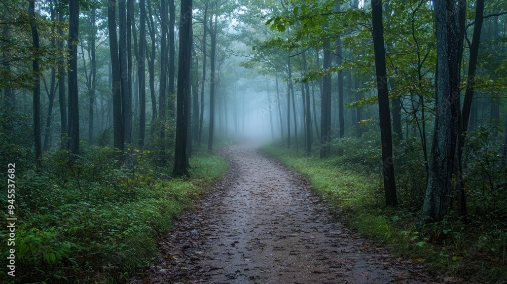 Fototapeta premium Misty Forest Path