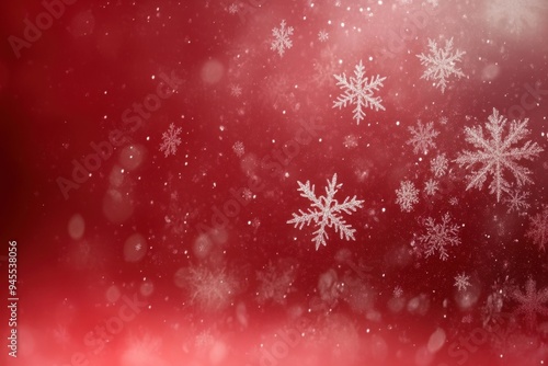 A red background with snowflakes falling on it. The snowflakes are falling in different directions and sizes, creating a sense of movement and chaos. The red background adds a sense of warmth