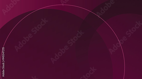 Foto Abstract background with intersecting circles and lines in dark plum colors for