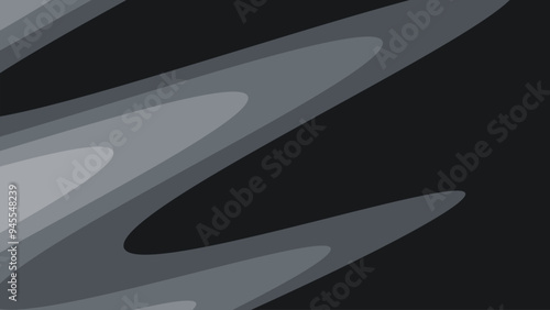 Grey wave paper cut abstract background vector image for backdrop or presentation