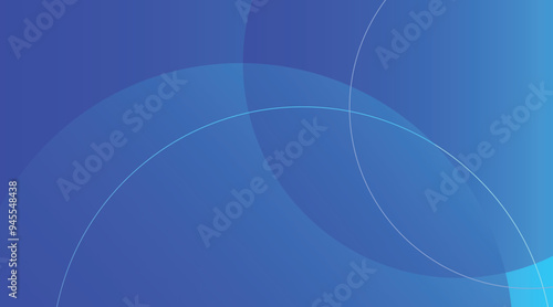 Abstract gradient blue background with overlapping circles and lines creating a sense of depth and movement