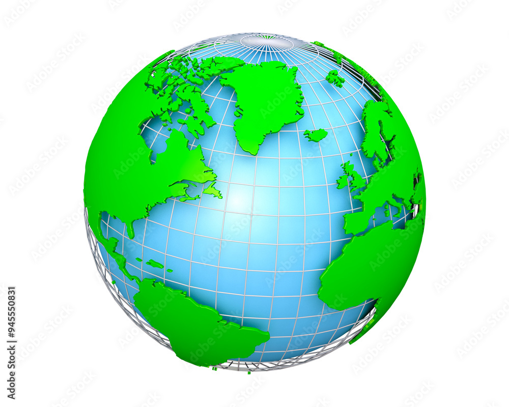 3d illustration of green earth globe 3d illustration of green earth globe
