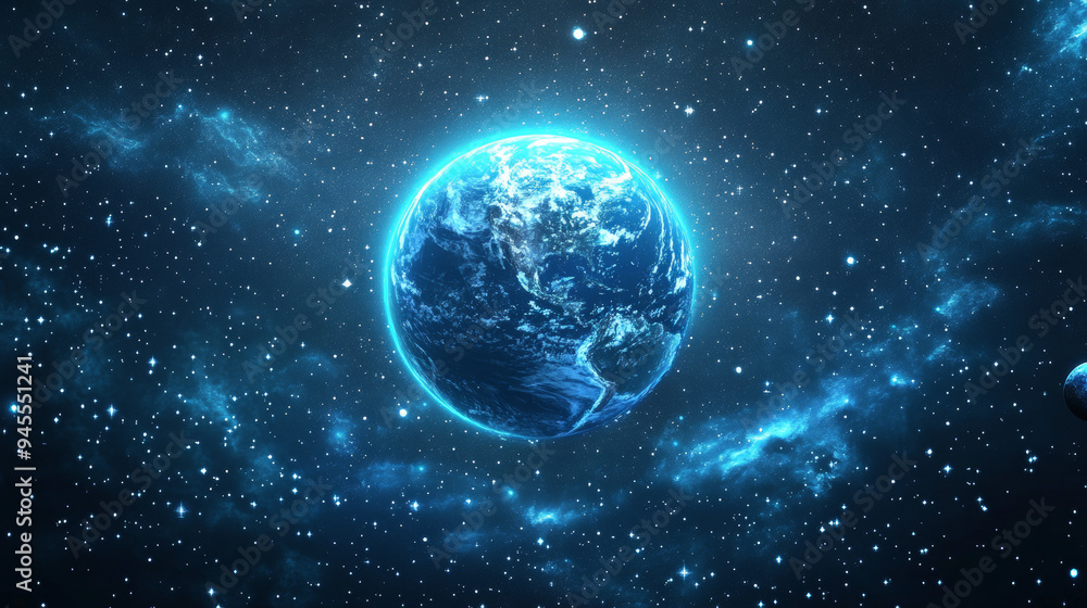 Abstract depiction of a planet in space, represented as a starry sky or cosmic scene. Composed of points, lines, and shapes forming planets, stars, and the universe. Vector illustration with a busines Abstract depiction of a planet in space, represented as a starry sky or cosmic scene. Composed of points, lines, and shapes forming planets, stars, and the universe. Vector illustration with a busines