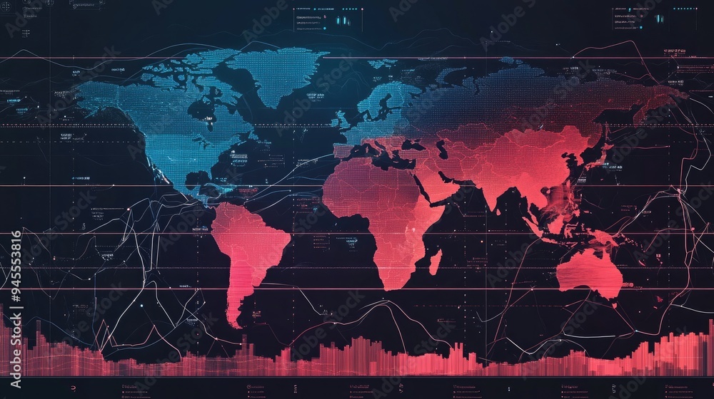 A digital graph showing GDP growth trends for various countries A digital graph showing GDP growth trends for various countries