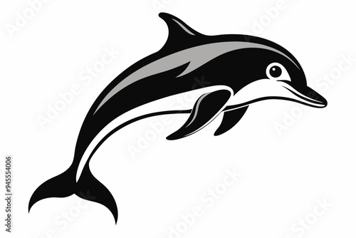 Dolphin silhouette icon vector illustration