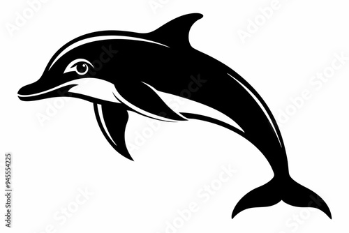 Dolphin silhouette icon vector illustration