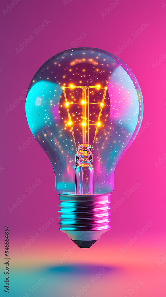 Abstract background with glowing light bulbs Abstract background with glowing light bulbs