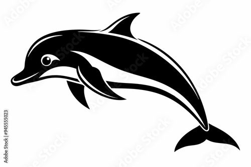 Dolphin silhouette icon vector illustration