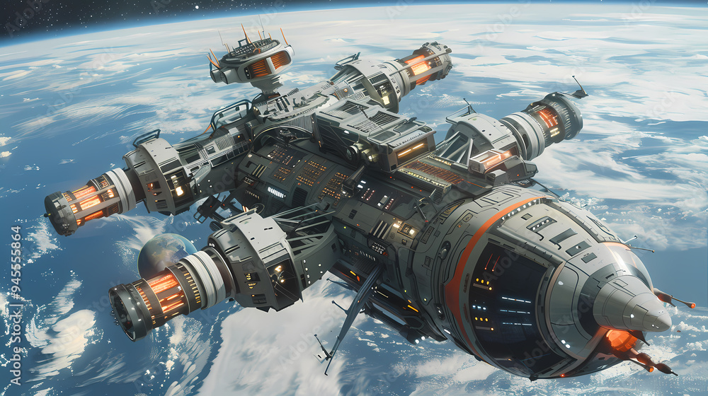 spaceship in space spaceship in space