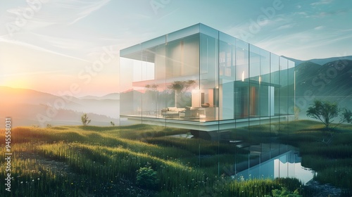 Transparent Futuristic Glas...