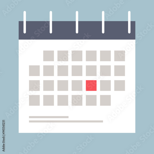 A calendar with a marked red square, symbolizing a deadline or important date.