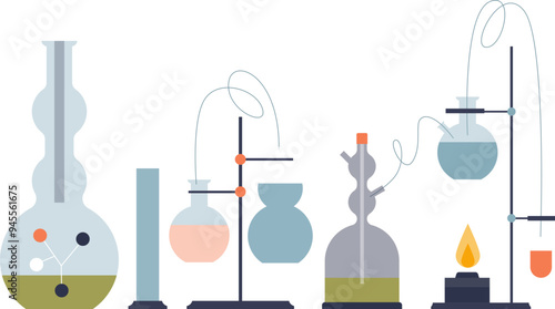 Two test tubes with orange and blue liquids, symbolizing chemical experiments or analysis.