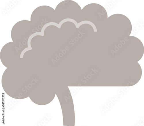 Illustration of a stylized human brain in pink tones, symbolizing intellect and mental health.