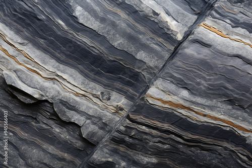 Raw, Untamed Beauty of Gneiss Rock: A Metamorphic Miracle Carved by Earth's Geological Process photo