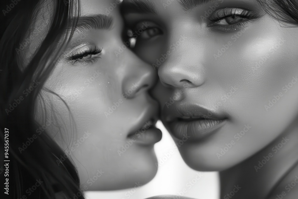 Beautiful emotional woman with natural make-up. Black and white photo Beautiful emotional woman with natural make-up. Black and white photo Beautiful emotional woman with natural make-up. Black and white photo Beautiful emotional woman with natural make-up. Black and white photo