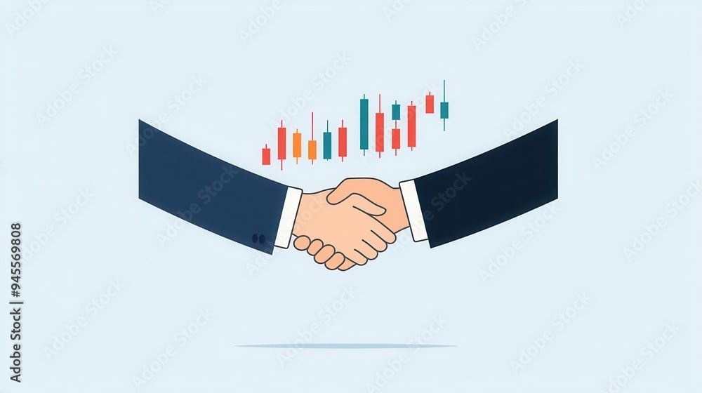Trading capital growth in stock market flat design, top view, finance theme, cartoon drawing, Split complementary color scheme Trading capital growth in stock market flat design, top view, finance theme, cartoon drawing, Split complementary color scheme
