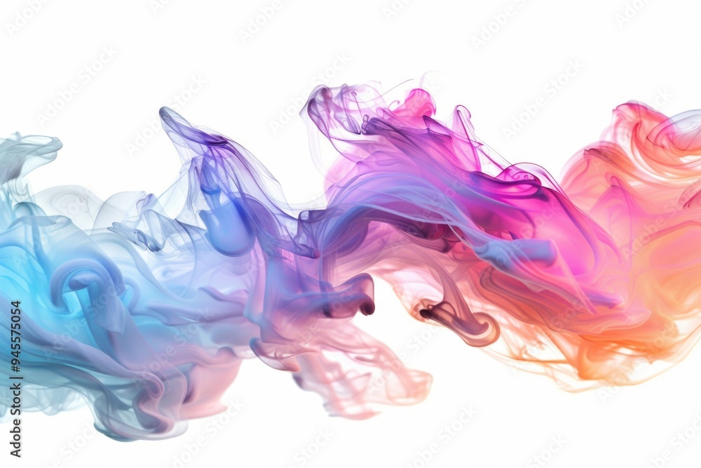 A close-up shot of colored ink dissolving in water A close-up shot of colored ink dissolving in water