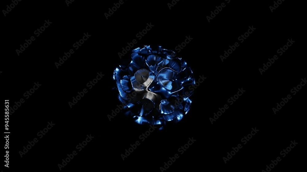 abstract figure with waves deforms on black background. 3d render looped animation abstract figure with waves deforms on black background. 3d render looped animation