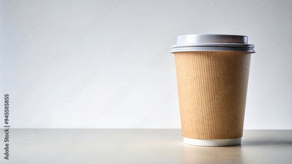 Disposable coffee cup without lid with a blank white background for a to-go coffee concept, coffee cup, disposable, lidless Disposable coffee cup without lid with a blank white background for a to-go coffee concept, coffee cup, disposable, lidless