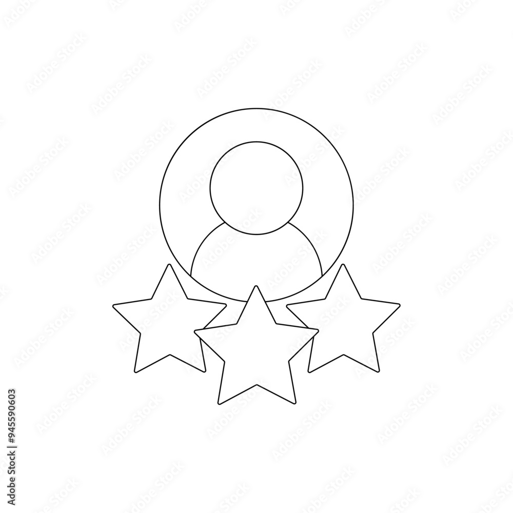 Rating employee icon logo sign vector outline Rating employee icon logo sign vector outline
