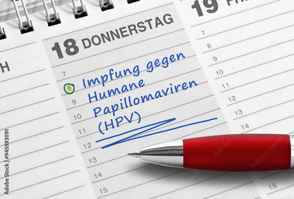 Terminnotiz, Impfung gegen Humane Papillomaviren (HPV) Terminnotiz, Impfung gegen Humane Papillomaviren (HPV)