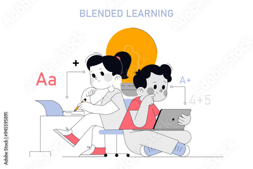 education. Flat Vector Illustration