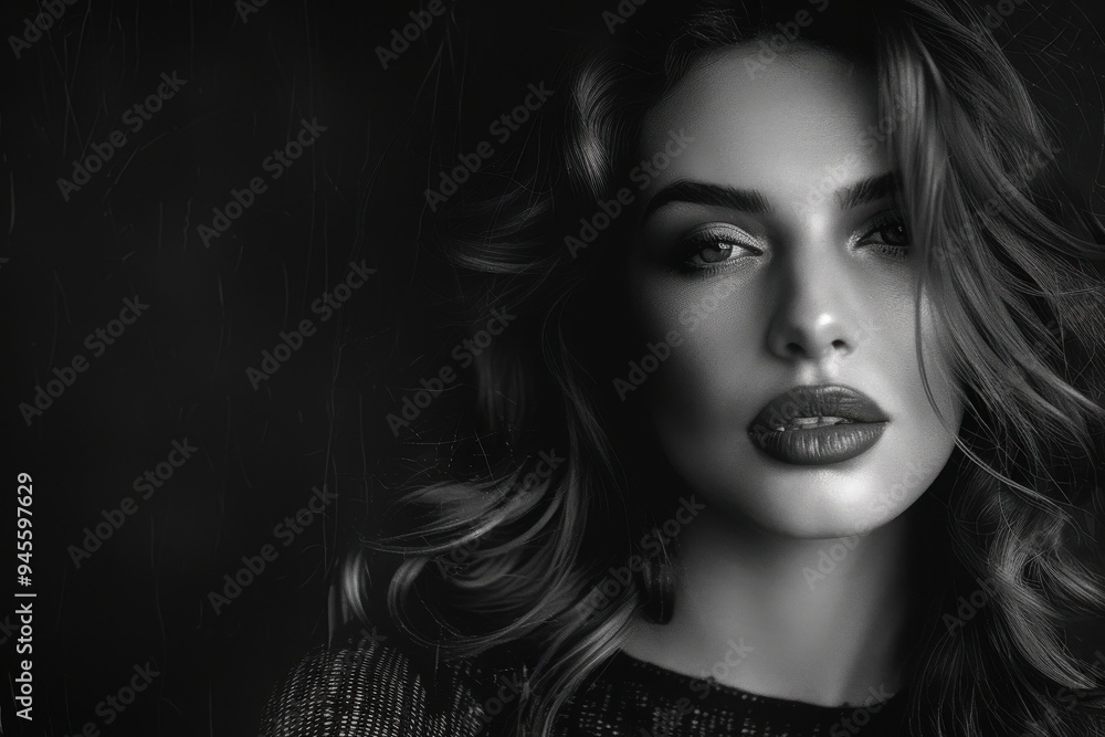Black and white portrait of a sensual woman Black and white portrait of a sensual woman Black and white portrait of a sensual woman Black and white portrait of a sensual woman