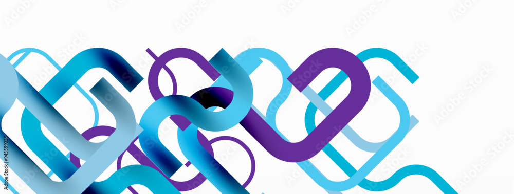 Fototapeta premium Wave lines minimal abstract background