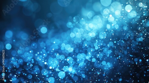 Abstract Blue Bokeh Background