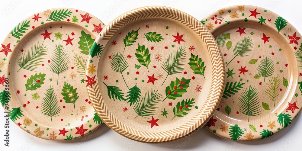 Biodegradable party plates with festive designs for eco-friendly celebrations, biodegradable, party, plates Biodegradable party plates with festive designs for eco-friendly celebrations, biodegradable, party, plates