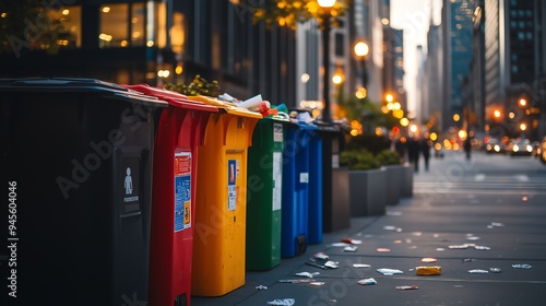 City Recycling Initiative: Public Bins Promoting Responsible Waste Disposal and Urban Sustainability photo