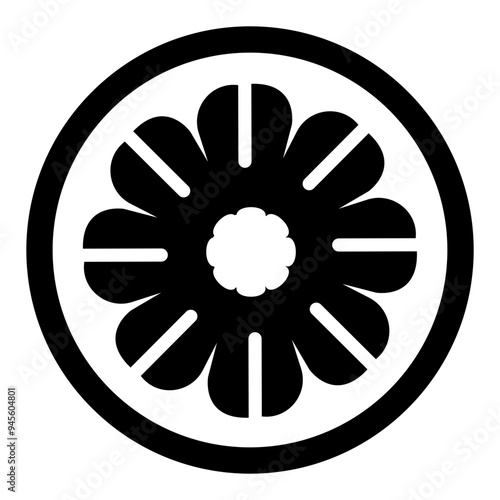 A glyph style icon of rudraksha seed symbol 