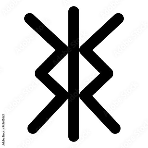 A solid icon of bind rune symbol 