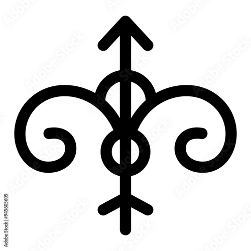 Being powerful symbol icon in solid style