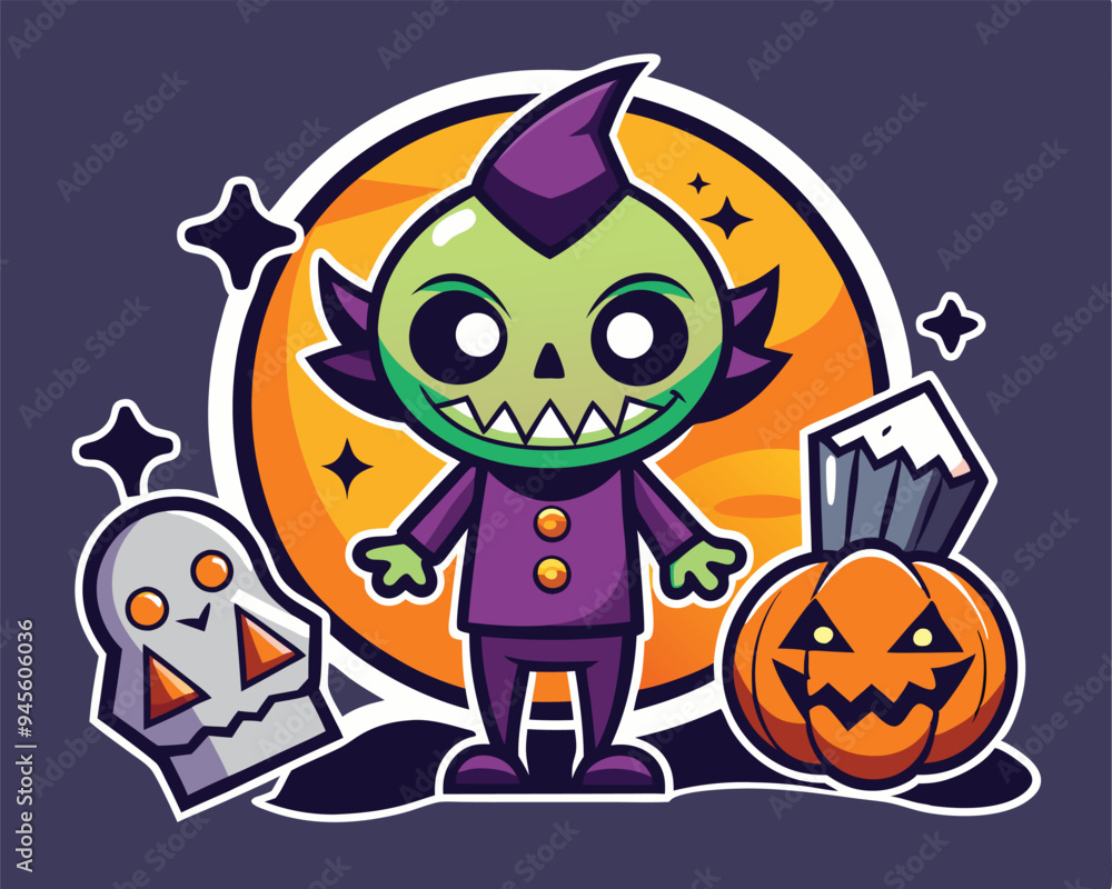 hallowen t shirt and sticker vector illustration design hallowen t shirt and sticker vector illustration design