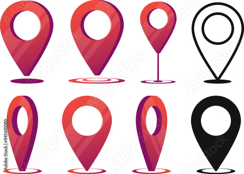 set of locating marks