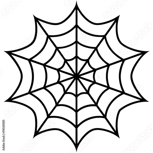 Halloween spider web vector illustration