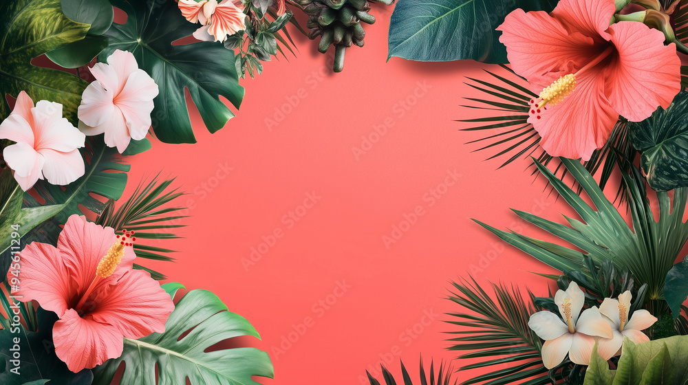 Tropical Hibiscus Frame Tropical Hibiscus Frame